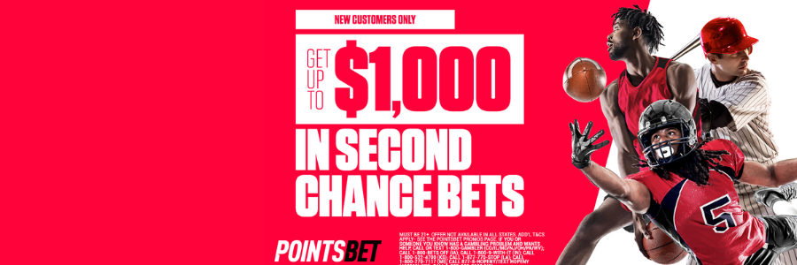 PointsBet Illinois promo is $1000 in second chance bets.